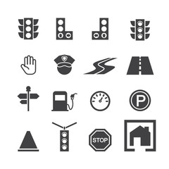 traffic icon set