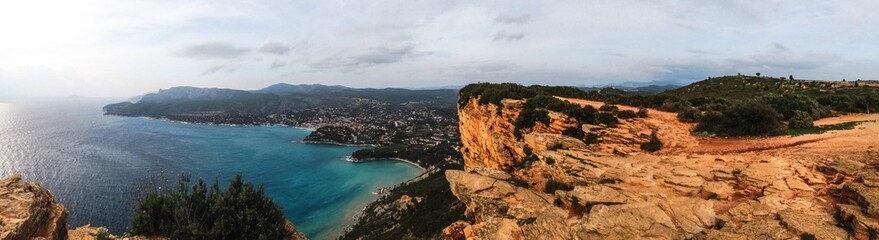 coastline panorama of Route of the Ridges in cassis france