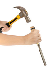 Hammer and chisel