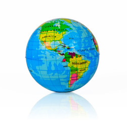 Globe of the World on white