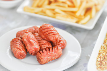 fried sausage