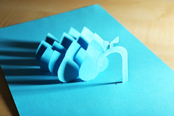 Concept of water conservation cut paper