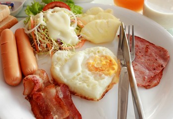 The Breakfast set menu in resort of Thailand