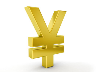 gold yen symbol