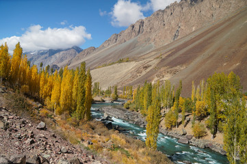 Beautiful Phandar river in Northern  Pakistan