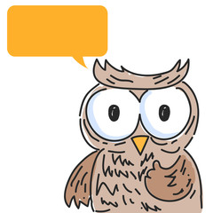 Owl speech bubble