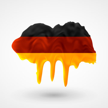 Flag of Germany painted colors