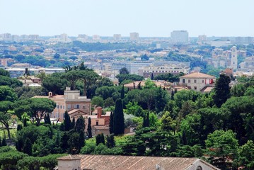 Fototapeta na wymiar Rome aerial view from Vittorio Emanuele monument
