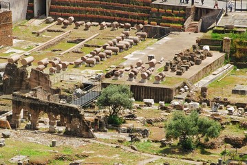 Obraz premium Rome aerial view from Vittorio Emanuele monument