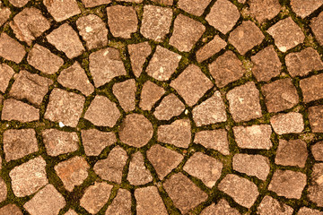 paving stone laid out circles. background