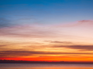 Beautiful Cloudscape Landscape Sunrise From The Beach