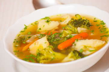 Fresh vegetable soup