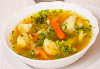Fresh vegetable soup