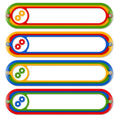 four colored frames for any text with cogwheels