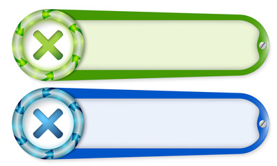 set of two buttons with arrows and multiplication symbol