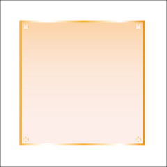 Sticker orange glass vector isolated object