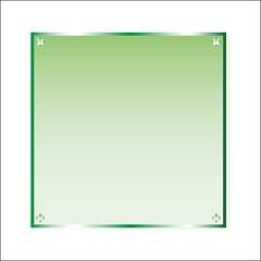 Sticker green glass vector isolated object