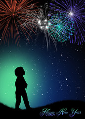 Fototapeta premium New Year postcard