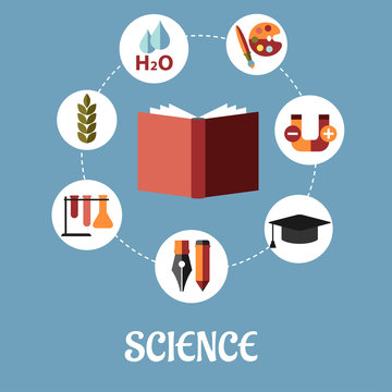 Education and science flat design