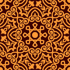 Bold intricate arabic seamless pattern