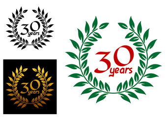 30 years anniversary laurel wreaths
