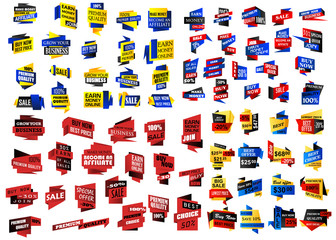 Huge set of retail, store and sale banners