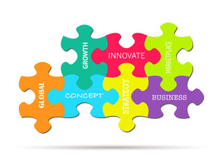 Fototapeta premium Puzzle Piece Business Concepts