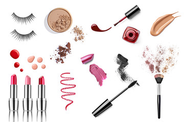 make up beauty lipstick nail polish liquid powder mascara pencil