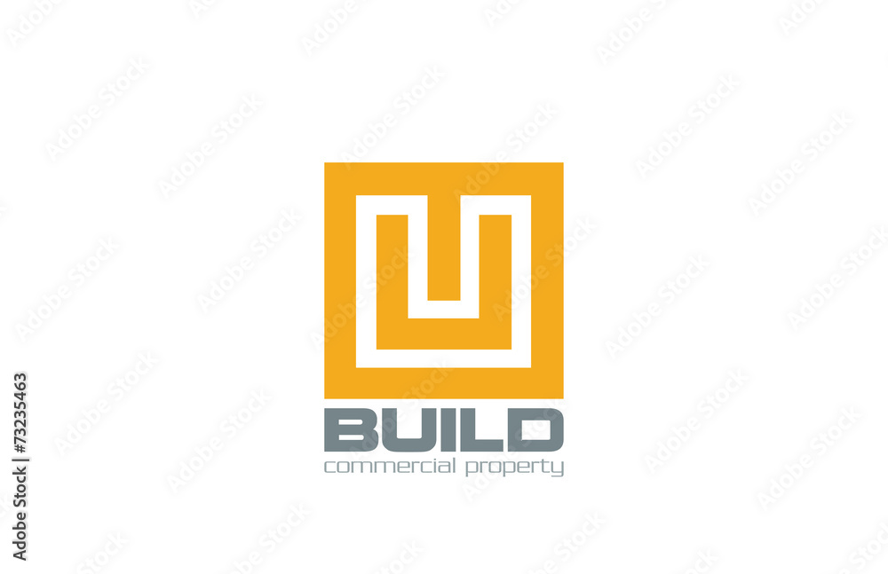 Poster logo square box abstract design vector template