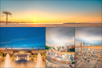 Collage of beautiful Barcelona