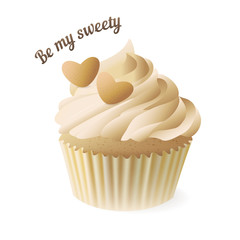 Vector vanilla cupcake