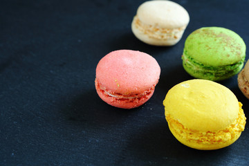 macaroon on the dark background