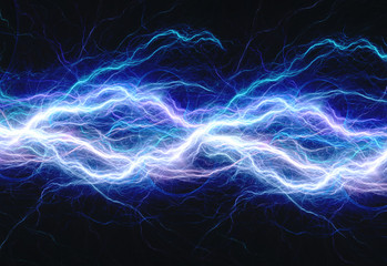 Blue electric lightning