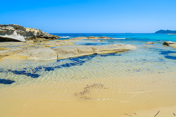Peppino beach and crystal clear turquoise sea, Sardinia island