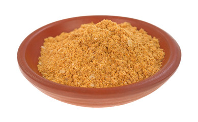 Small bowl filled with taco seasoning