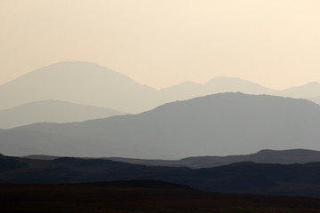 View of the Outer Hebrides (Isle of Lewis) at sunset, Scotland