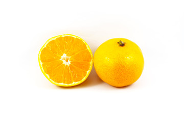 orange on white background