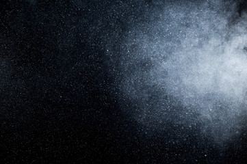 abstract white powder explosion