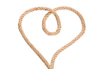 Rope heart shaped symbol