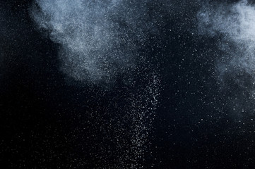 abstract white powder explosion