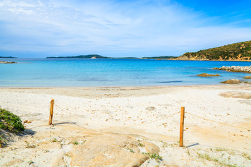 Empty idyllic beach at Punta Molentis, Sardinia island, Italy