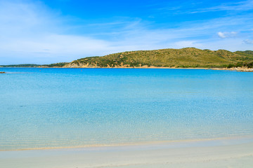 Obraz premium Idyllic paradise beach of Punta Molentis bay, Sardinia island