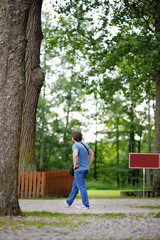 Man at beautiful park