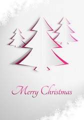 Różowa kartka świąteczna z życzeniami