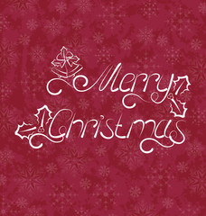 Fototapeta na wymiar Christmas card, Merry Christmas lettering