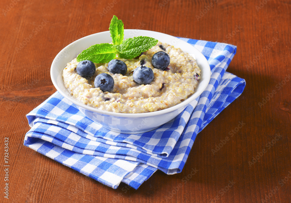 Wall mural whole grain oat porridge