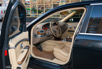 Expensive car interior