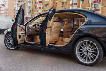 Expensive car interior