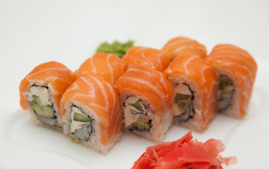 Philadelphia rolls in a row