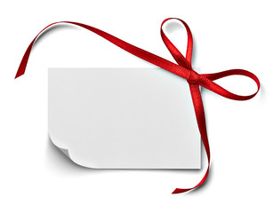 ribbon bow card note chirstmas celebration greeting